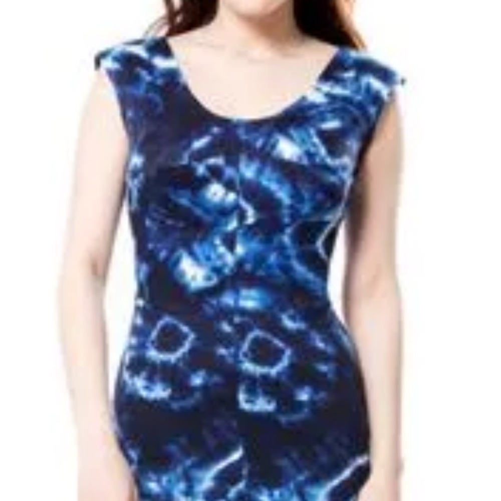 Blue Tie-Dye Dress DD-Atelier Busty Fit